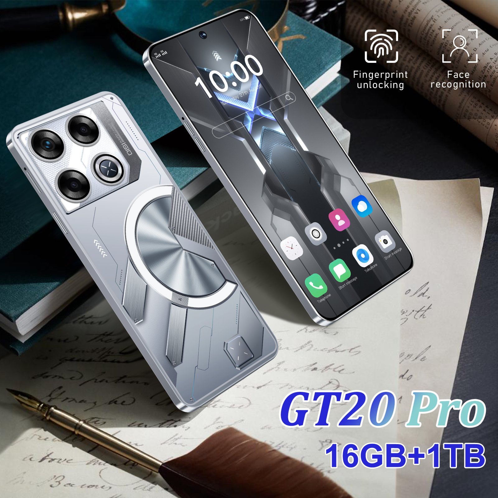 New GT20 PRO Global Unlocking 3G 4G Smartphone 16GB+1TB 7.0-inch Full Screen Android 13 mobile Phone